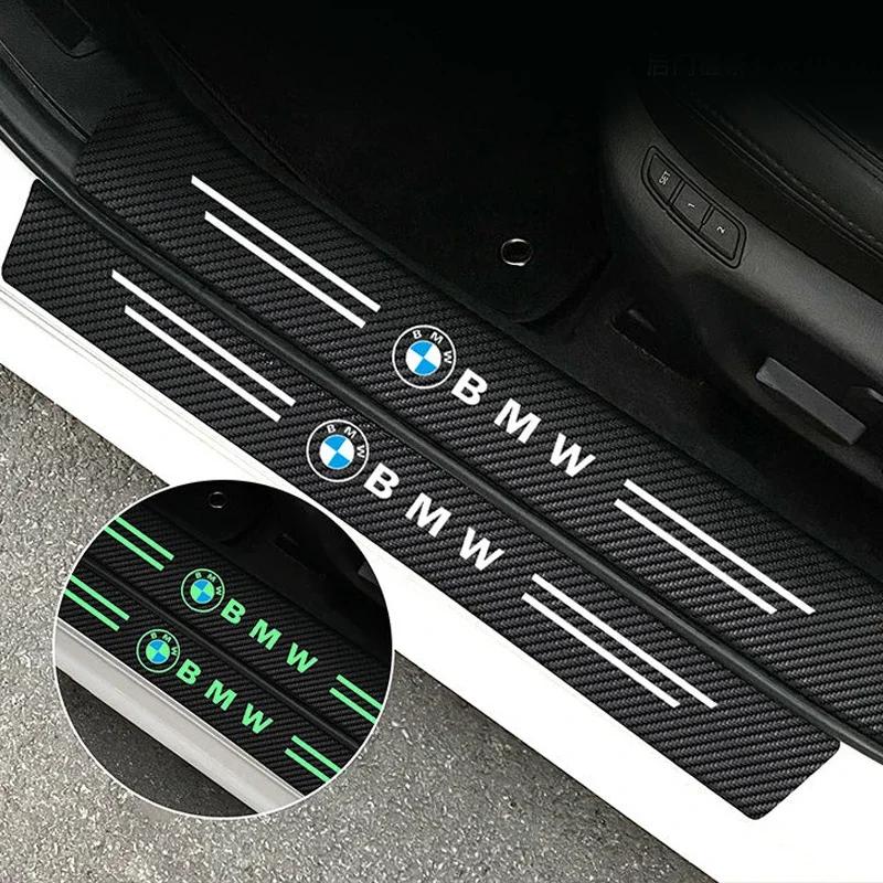 FA8Car Door Sill Plate Sticker Anti-scratch Strip Trunk Protection Decals For BMW M M3 M5 X1 X3 X5 X6 E46 E39 E36 E60 E46 E90 E92
