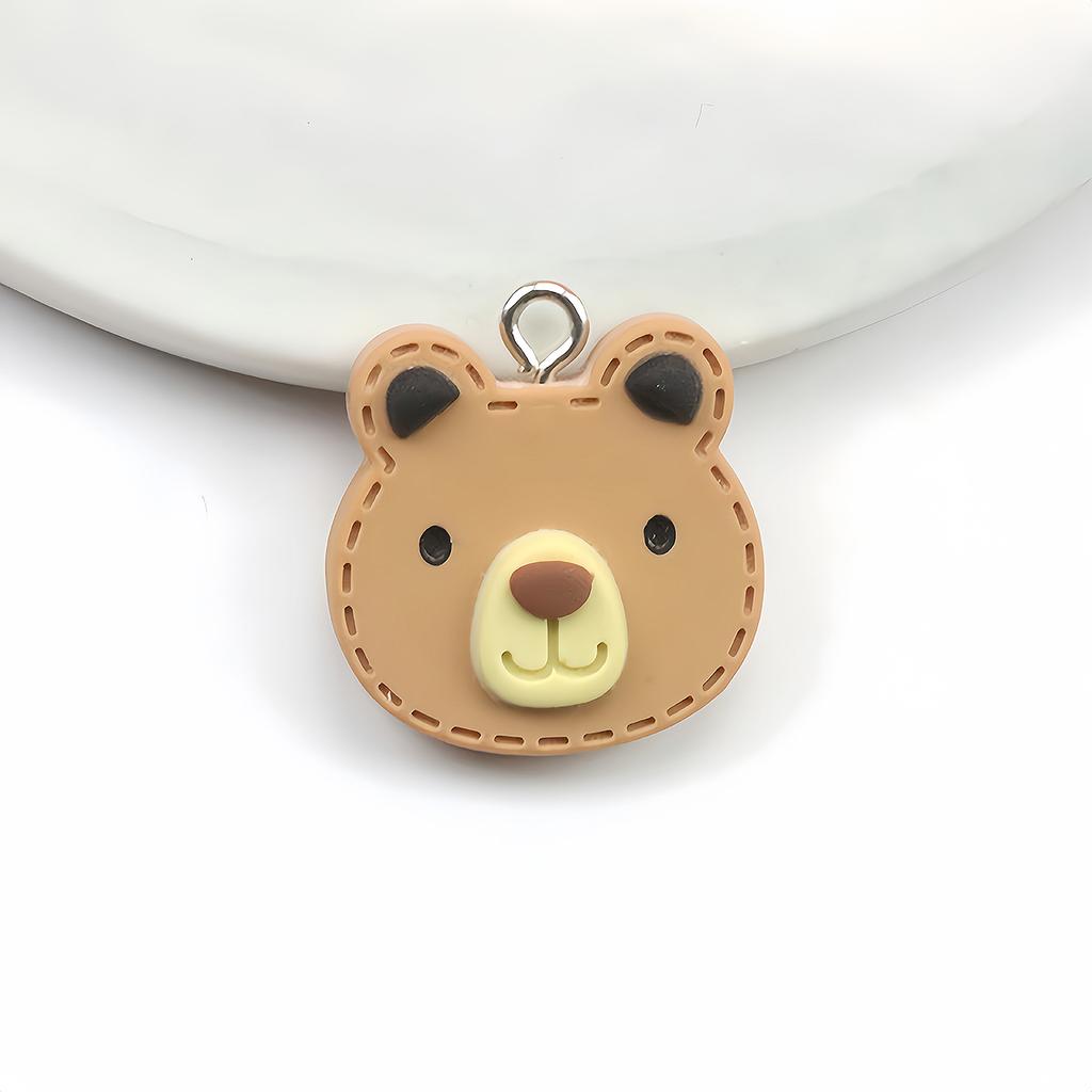5Pcs Bear Bee Flower Donut Ice Cream Resin Earring Charms for DIY Keychain Bracelets Pendant Necklace Jewelry Making Findings