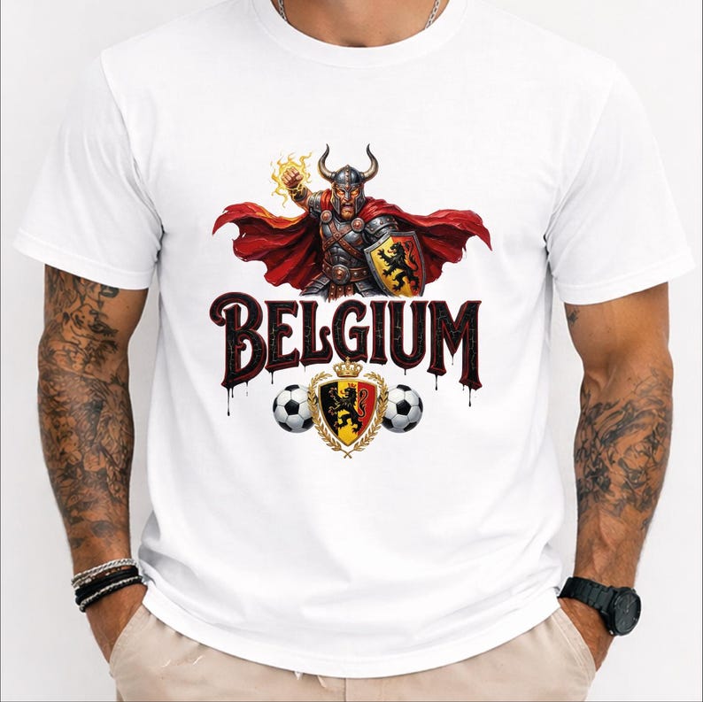Belgium World Cup 2026 Shirt, Belgium Soccer Fan Tee, Belgian Football Graphic T Shirt, Viking Belgium Unisex Tee S