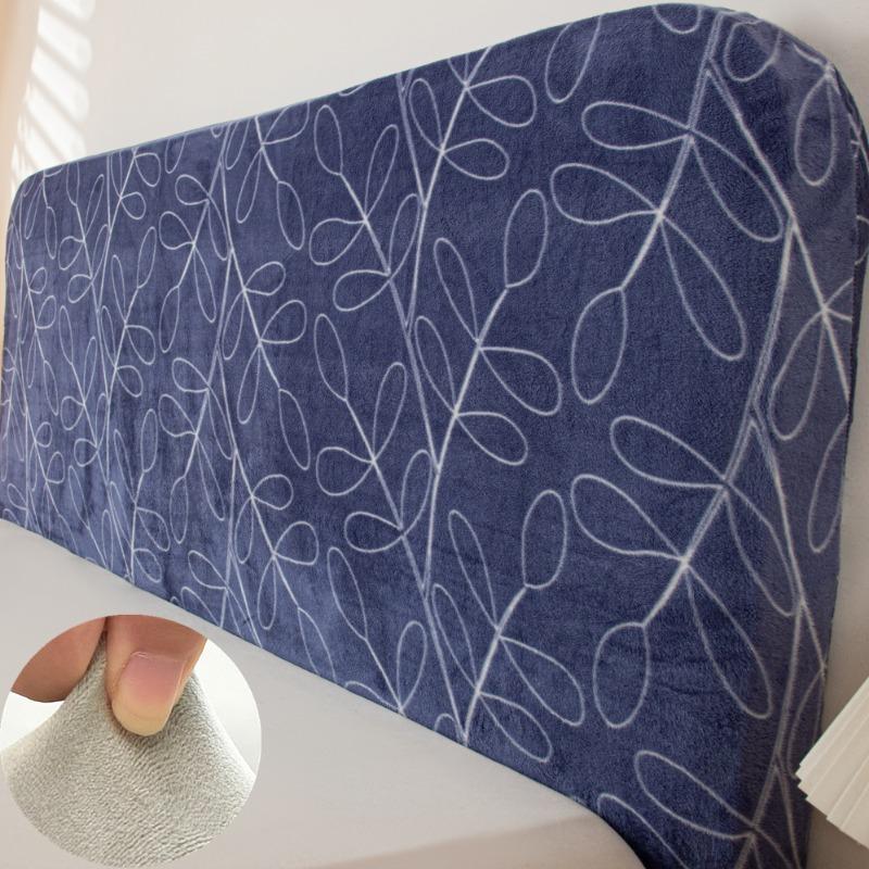 Velvet Plush Bed Headboard Cover Colorful Elastic Bed Head Slipcover Printed All-inclusive Bed Backrest Cover Bedroom 120cmx65cm 3660₽