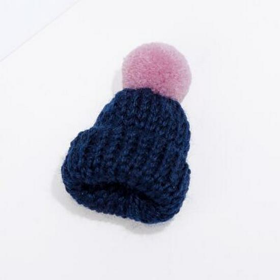 Korean Handmade Woolen Christmas Hat Brooch - Cute Pin Accessory for Women and Children