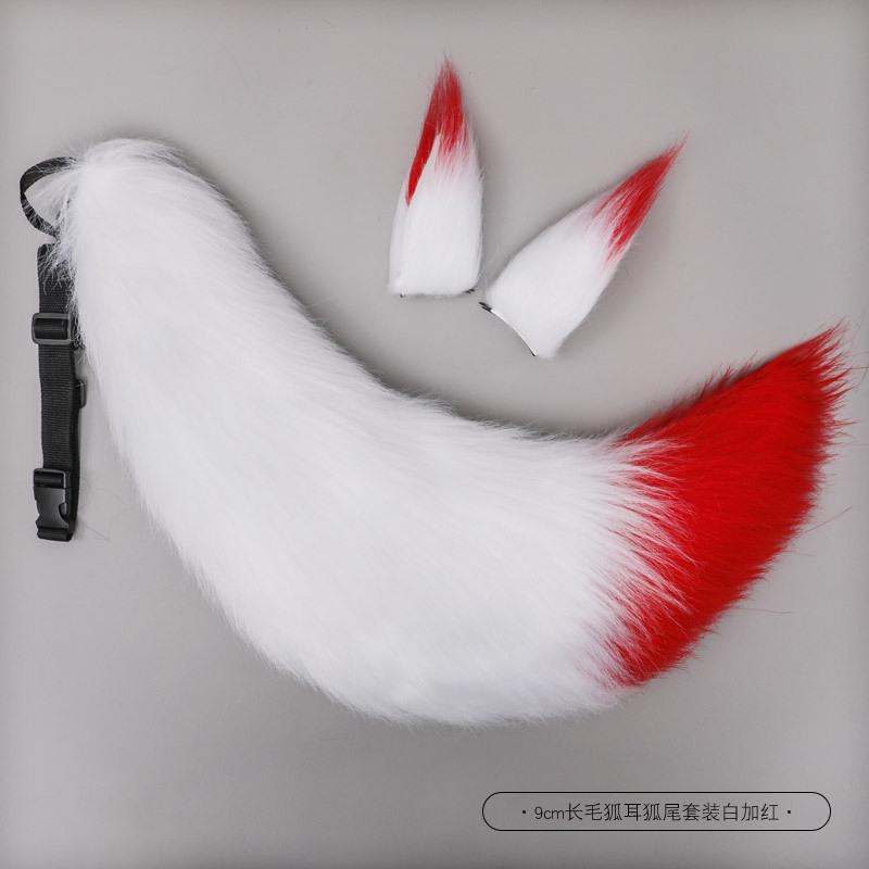 Animal Fox Furry Ear Headband Tail Furry Cosplay Lolita Cute Cat Ears Hairpin Tail Props