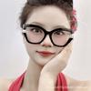 Pearl irregular glasses frame, new reading glasses, personalized large frame, European and American retro trendy rainbow women's glasses