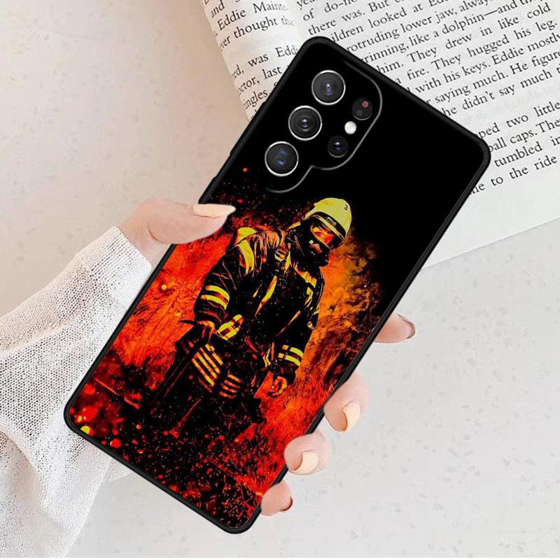 Firefighter Fire Love Phone Case For Samsung Galaxy S25 S23 S30 S8 S21 S20 FE S24 S22 Note 10 20 S8 Plus Lite Ultra