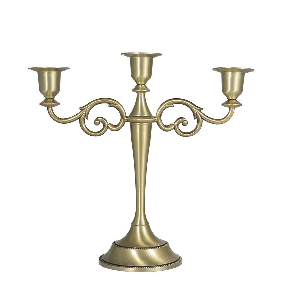 American Style Retro Candlestick Creative Three-headed Five-headed Metal Iron Candle Holder Romantic Dinner Table Decoration