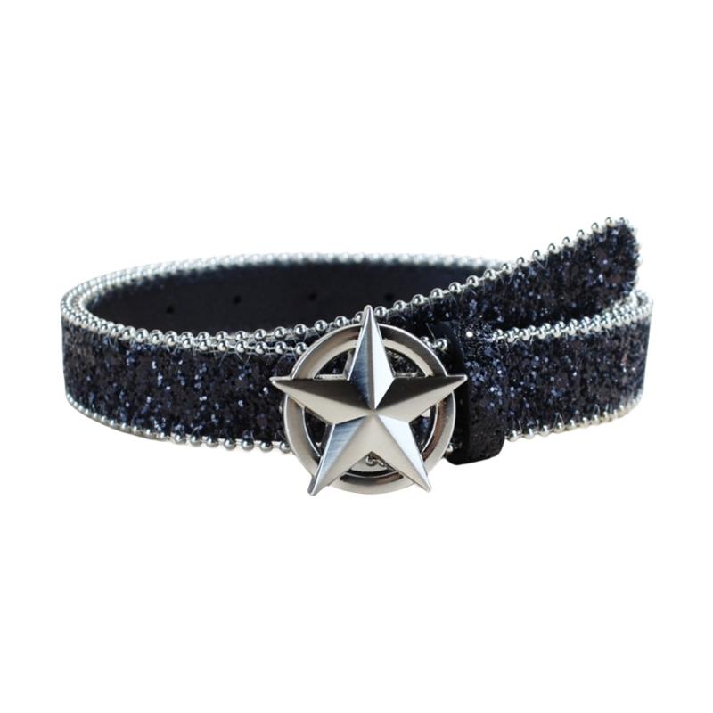 Heavy Duty Waist Belts for Jeans Pants Heavy Glitter Buckle Belt Bandsman