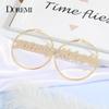 DOREMI Stainless  Name Hoops Earrings Custom Big Hoop Crystal Earrings Letter  Personalized  Earring Women Valentine's Day Gift