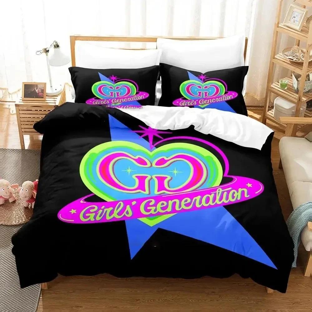 Kpop Girls Generation Bedding Set Duvet Cover Bed Set Quilt Cover Pillowcase Comforter king Queen Size Boys Adult Bedding Set
