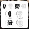 200Pcs Rip to My 30s Birthday Confetti Gothic Death to My Thirties Decorations Black Rip 30s Skull Tombstone Table Decorations Happy Birthday