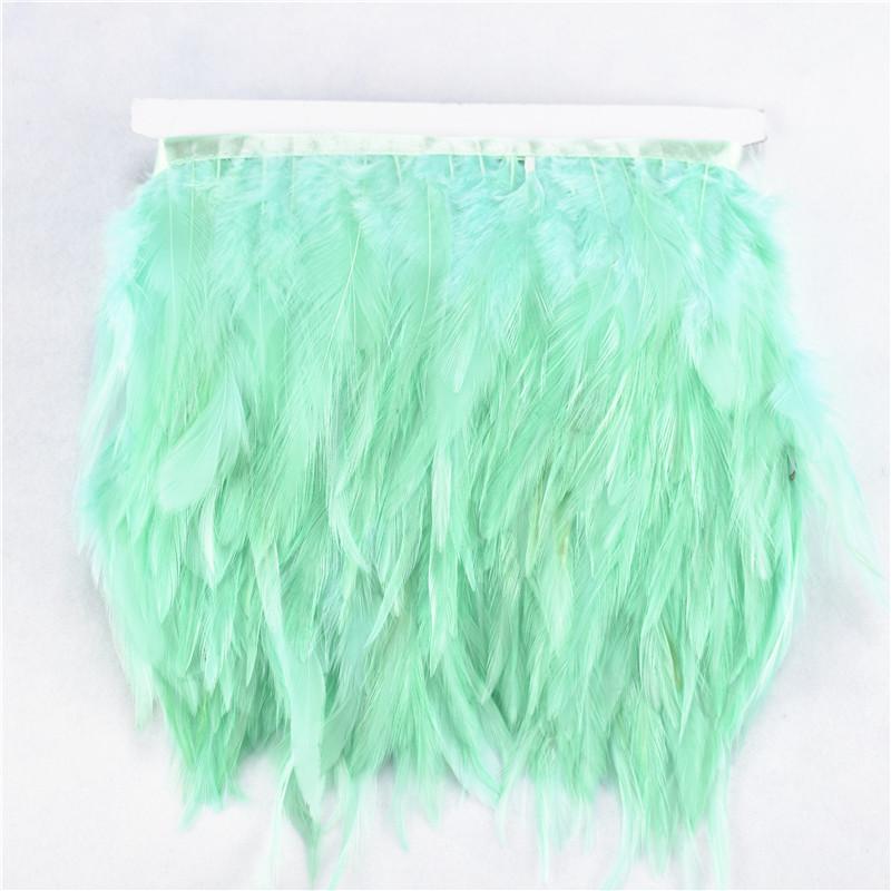1Meters/Lot Saddle Pheasant Feathers Trim Fringe 4-6" Burgundy Rooster Feathers Ribbon Sewing Feathers For Jewelry Making Plumas