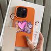 Minimal Litchi Grain Love Typography Art Phone Case For iPhone 17 16 15 14 13 12 11 Pro Max Plus 17 Air XS X XR Soft Cover