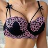 European & American Lace Lingerie: Women's Summer Soft Molded Cup Bow Bra - Light Style