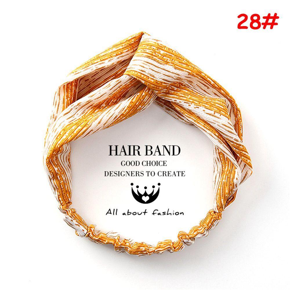 Multi-color Knotted Yoga Floral Turban Women Headband Elastic Hairband Headwrap