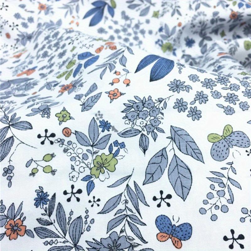 1pc Floral Cotton Print Fabric, Pre-Cut Quilting & Sewing Material for DIY Crafts and Patchwork Decor