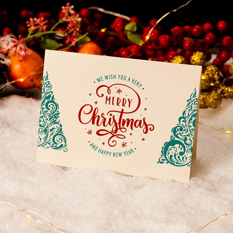 Weihnachtsgrußkarte Umschlag Weihnachtsgeschenkbox Karte Geschäftliche Feiertags-Dankes-Grußpostkarte Ins Wind Dankeskarte