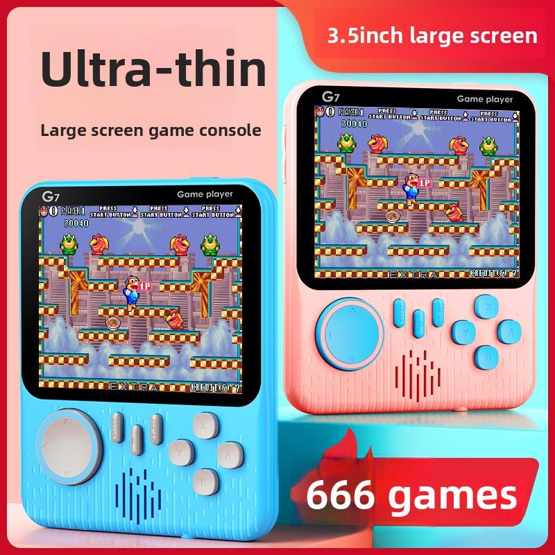 G7 Macaron Handheld-Spielkonsole 3,5-Zoll Großbildschirm High Definition Spiel, Double Soul Fight, Ultradünn Tragbar Mini