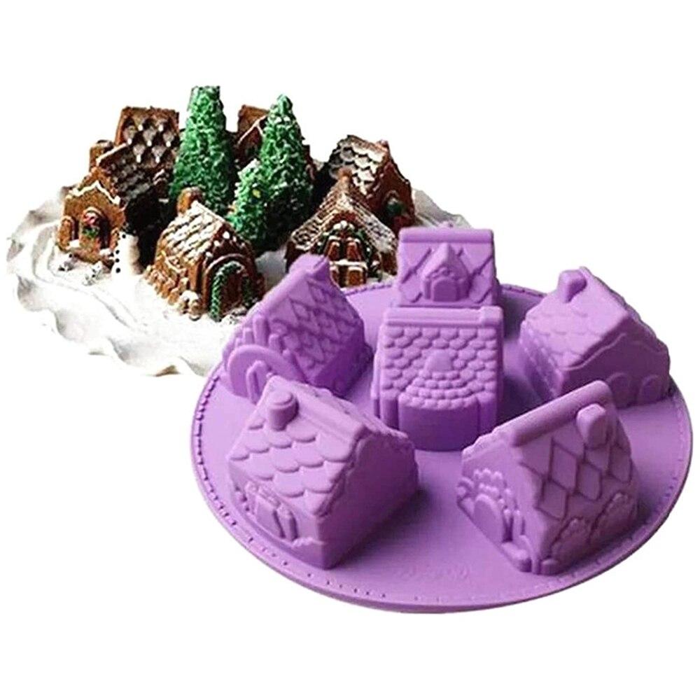 Silicone Mold House Shape for Brownies Chocolate Jelly Pudding Cupcake Ice-cream