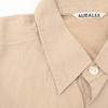 AURALEE A23Stainless Steel03TN Finx Cotton Twill Half Sleeve Big Shirt Tops 4 BeigeUsed