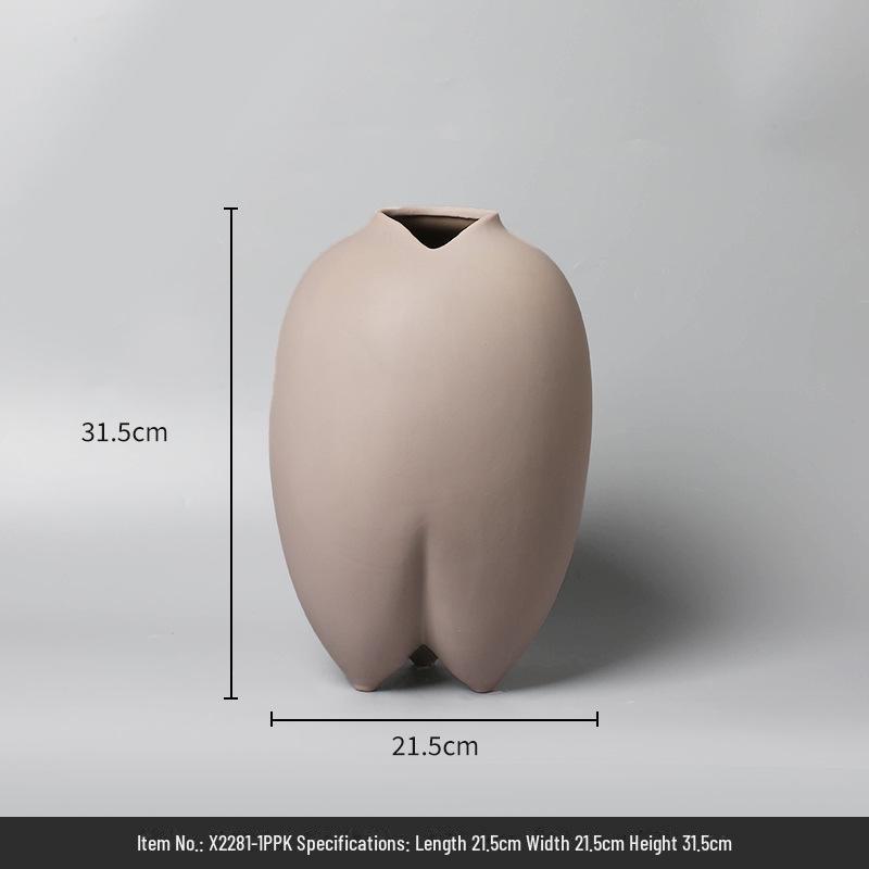 

BSH Минималистская большая глазурованная керамическая ваза для домашнего декора