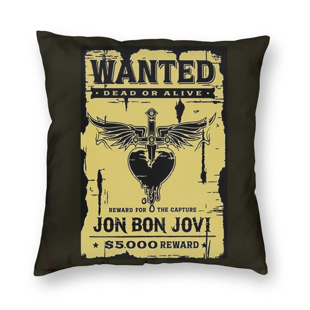 Rockbandet Bon Jovi Forever Fyrkantigt Kuddfodral Kudde Kuddöverdrag Dragkedja Dekorativ Komfort Pläd för Hemmet Bilen