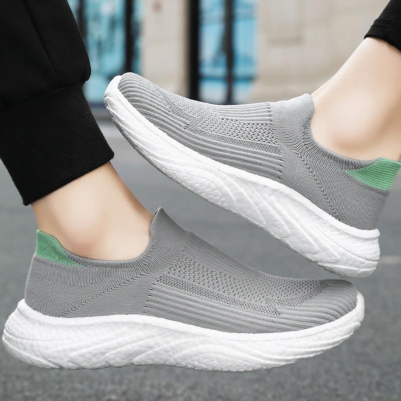 Shoes Women's Autumn New Fly-woven Women's Shoes Men's and Women's Casual Shoes Polyurethane Lightweight One-pedal Cloth Shoes