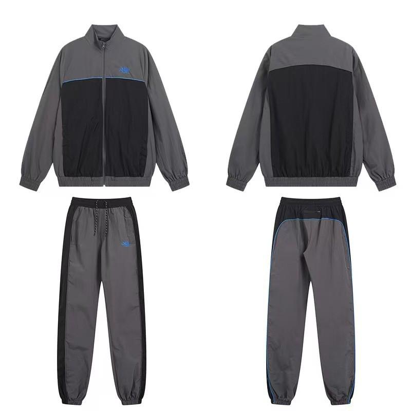 Completo da uomo Streetwear con felpa e pantaloni jogger, casual, vestibilità larga, in cotone, tuta sportiva