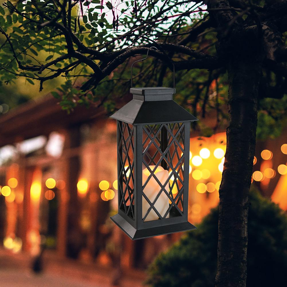 

Ретро-лампа Подвесные фонари Теплый свет Полые солнечные фонари с ручкой Уличные садовые светильники Декоративный фонарь чёрный