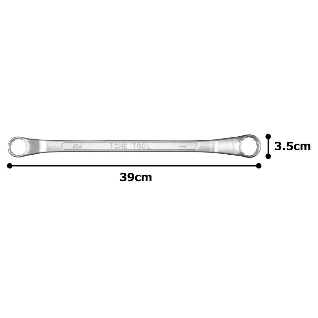 TONE Long Open End Wrench x 1 Width Across Flats (45°), HPMB45-3032, 15/16 inch,