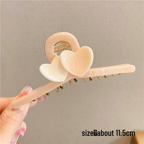 

Элегантная заколка-краб в форме сердца любви из ацетатного уксуса: Модная заколка для причесок «пучок»