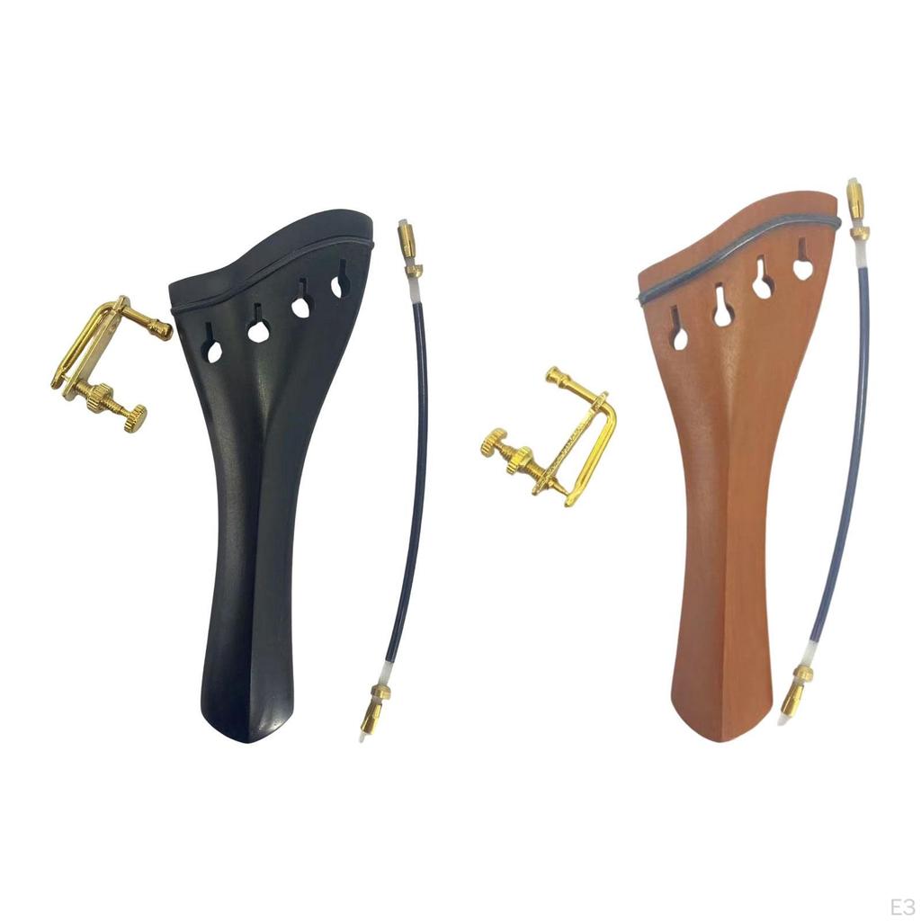 4/4 Violin Tailpiece Pull String Plate Easy to Use Fine Workmanship Replacement with Tail