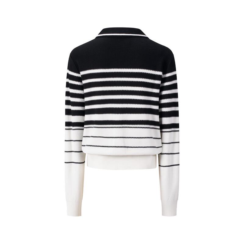 Giovanni Valentino Women's Colorblock Stripe Wool Knit Cardigan