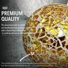 2.4 in Decorative Orbs Glass Balls Set of 6,Mosaic Sphere Globe for Whole Housewares,Wedding/Birthday,Bowls,Vases Dining Table Centerpieces (Gold)