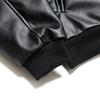 Gnok Leather Varsity Jacket [Black]