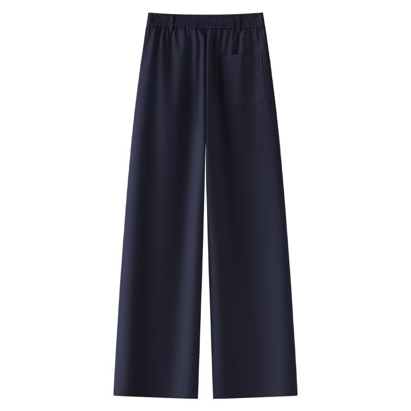 Women's Yellow Retro Narrow Straight-Leg Draping Pants - Spring/Autumn 2025 Collection