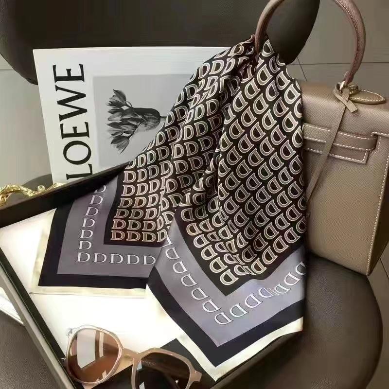 New silk scarf square scarf high-end women's versatile fashion simulation silk silk scarf scarf mulberry silk 71 small square scarf