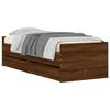 VidaXL Cadre de lit avec tiroirs chêne marron 75x190 cm 3207363