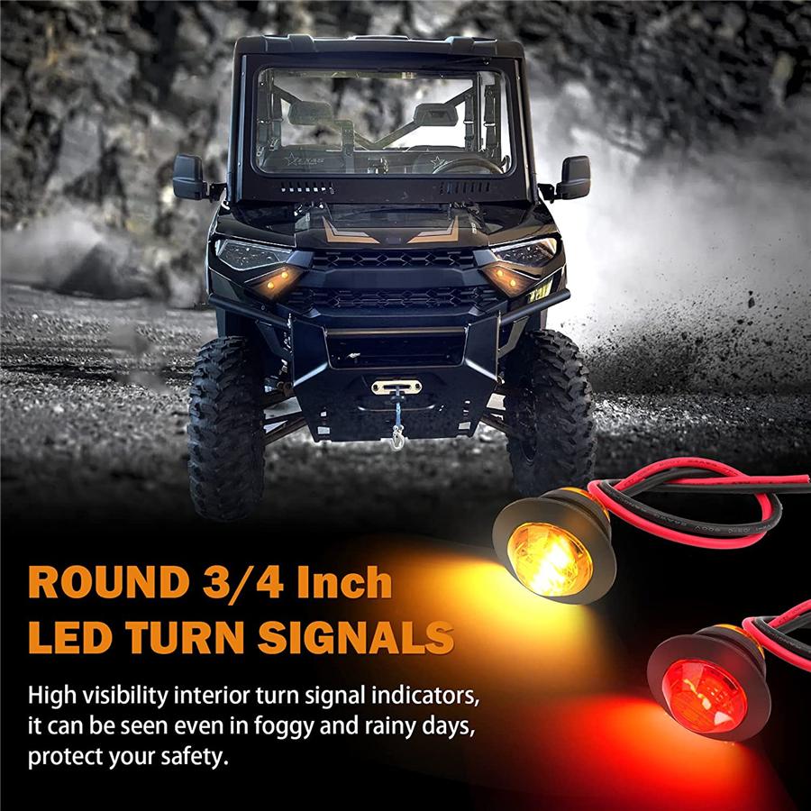 ATV UTV Street Legal Rocker Switch Turn Signal Kit For Polaris RZR Ranger Can-Am