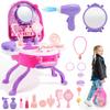 4-in-1 Girl's Dressing Table Toy Set - 40 Pieces of Toddler Dressing Table Toy with Fashion Accessories, Perfect for Kids' Pretend Play, Birthday, Chr