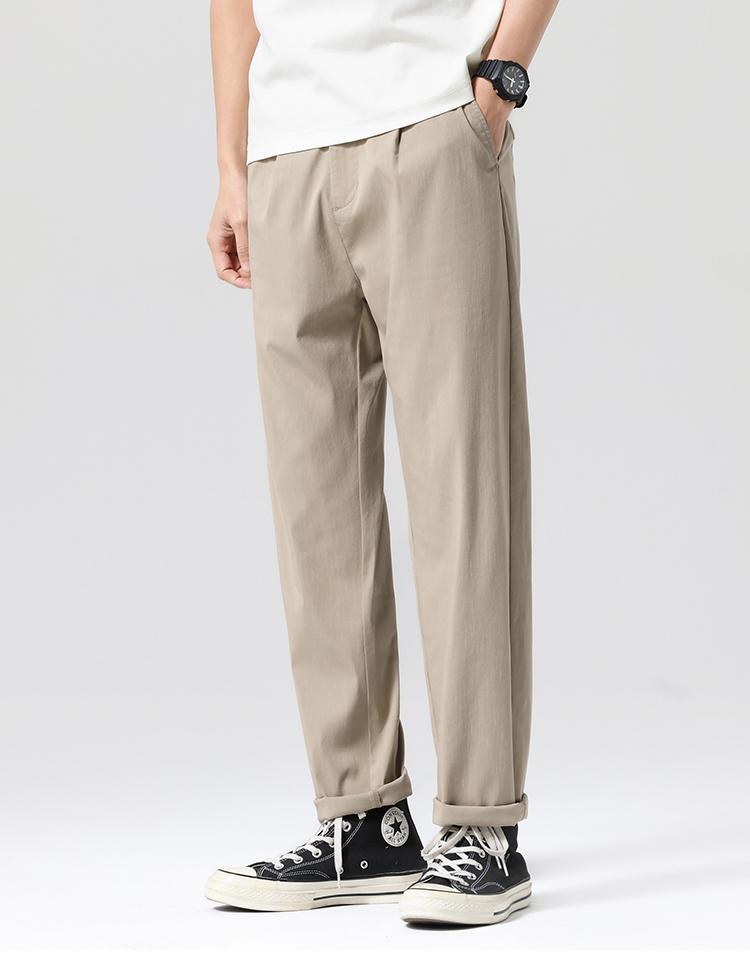 [Lyocell Tencel Cotton] Thin, drooping, lightweight, business minimalist tapered men's casual pants