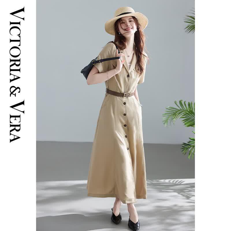 

VICTORIA&VERA Lyocell Workwear Midi Dress M