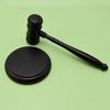 Wood Gavel Judge Hammer Attorney Decorative Lawyer Mallet Toy Costume Sound Block  for Cosplay