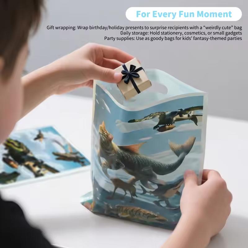 1030 Pcs Gift Bag Italian Brainrot Tung Tung Sahur Ballerina Cappucc Birthday Gift Bags Children Handheld Decorative Bag