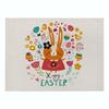 Easter meal mat, cartoon rabbit kitchen insulation coaster, heat-resistant cotton and linen Western style mat home decor