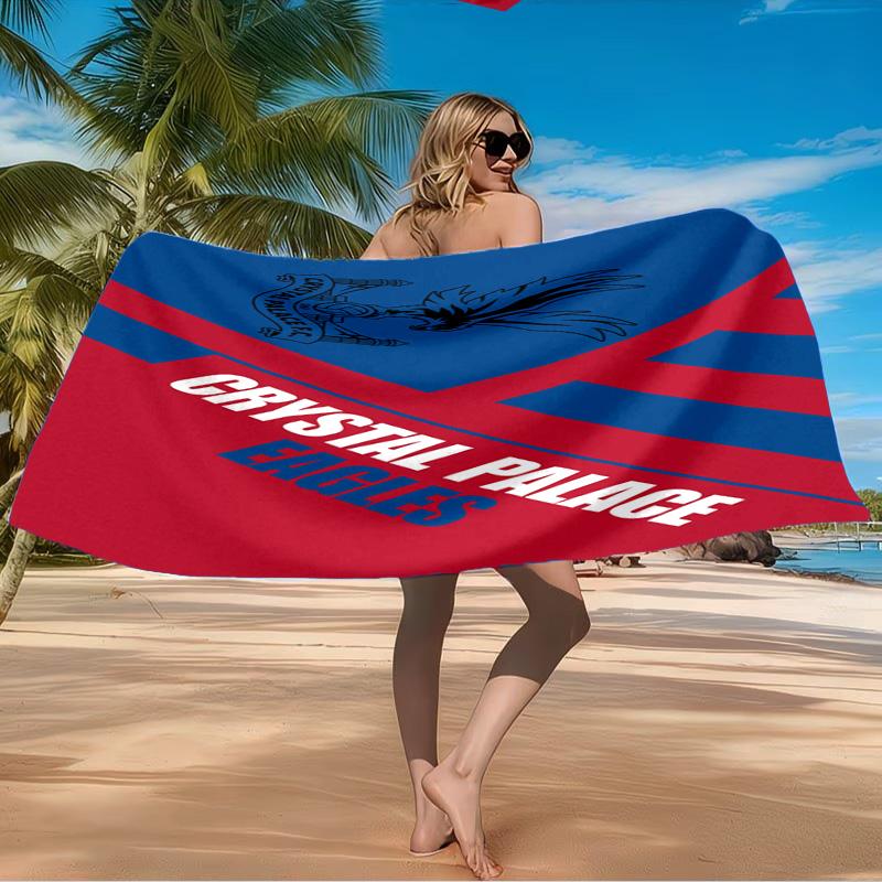 Crystal Eagles Crest Beach Towel Microfiber Beach Towel, Lightweight and Quick-Dry, for Summer Travel, Swimming Pool Fan Birthday Gift