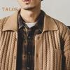 Suéter de otoño-invierno para hombre, cuello vuelto, botonadura sencilla, tejido de punto grueso con bolsillo en el pecho, mangas largas, color liso, elástico, abrigo para uso diario