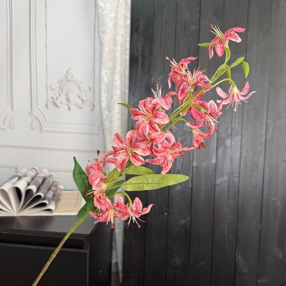 Flame Lily Artificial Flame Lily Floral Arrangement DIY Flower Simulation Flowers Realistic Plastic Fake Flowers
