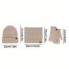 Adult unisex hat bib gloves 3pcs/1set knitted brushed touch screen gloves Outdoor warm set