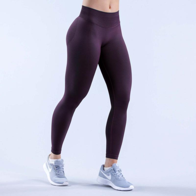 Matting Seamless Yoga Pants Three-section Waist Pleated Hip Lift Fitness Trousers Low Waist Yoga Trousers