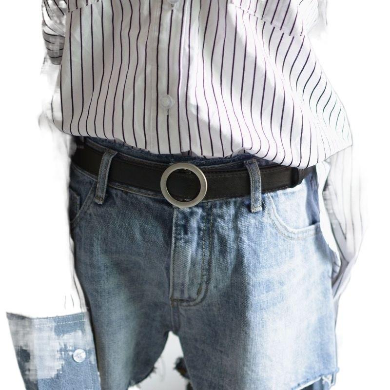 Fashionable No Hole Women's Casual Waist Belt Stylish Simple Pu Material For Everyday Use