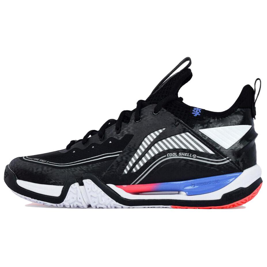 Li Ning Saga Pro 2 Pro Comfortable Mid top Badminton Shoes Unisex Black AYAT003-1